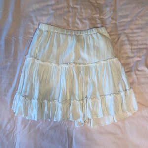Princess Polly White Tiered Mini Skirt